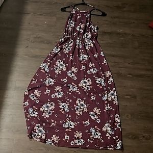 Sleeveless floral maxi dress, size small
